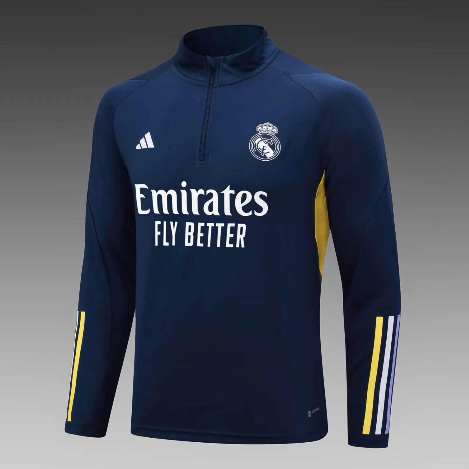 2023/2024 Real Madrid Halve-rits trainingspak Blauw Set - Afbeelding 4