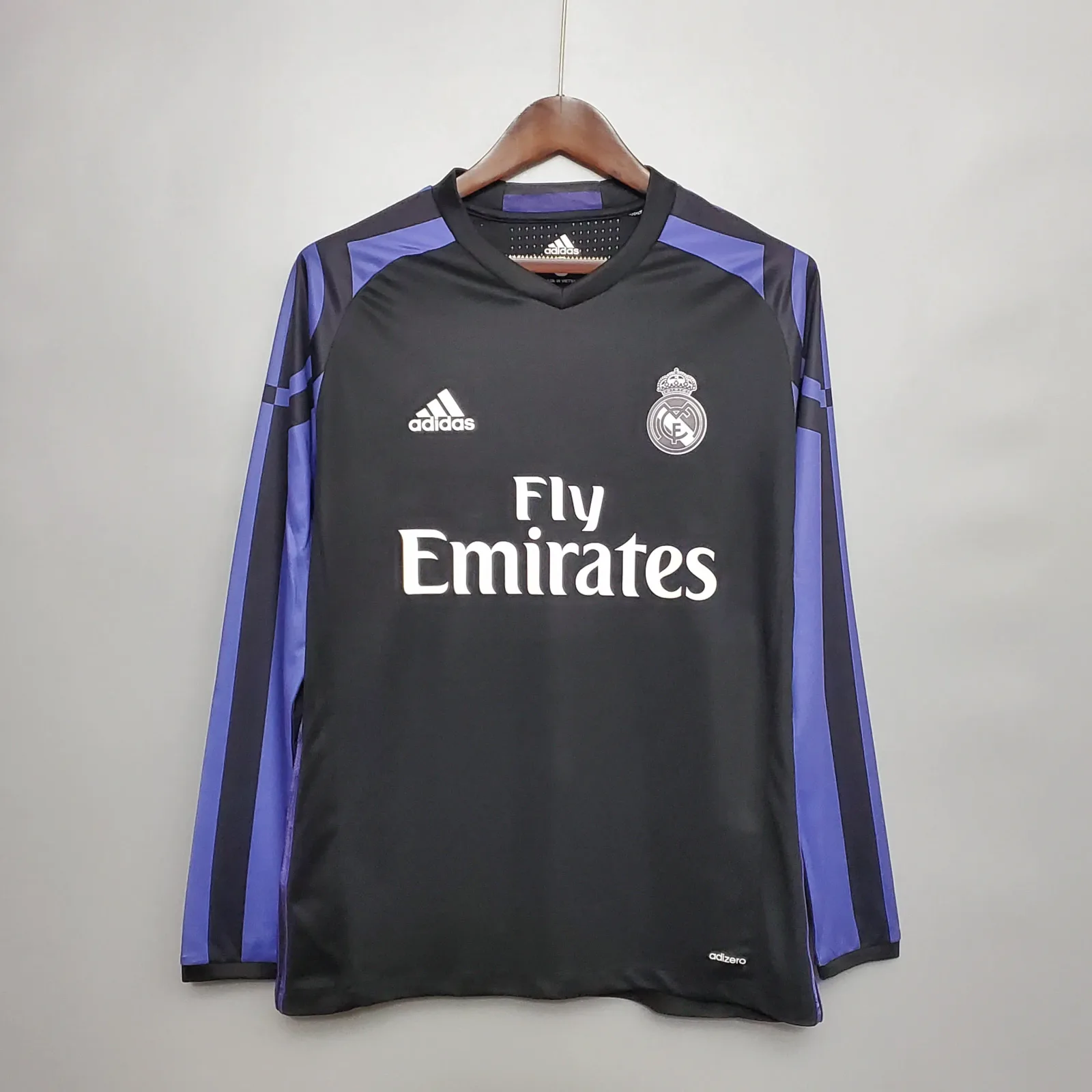 2016/2017 Retro Langarm Real Madrid Drittes Auswärts