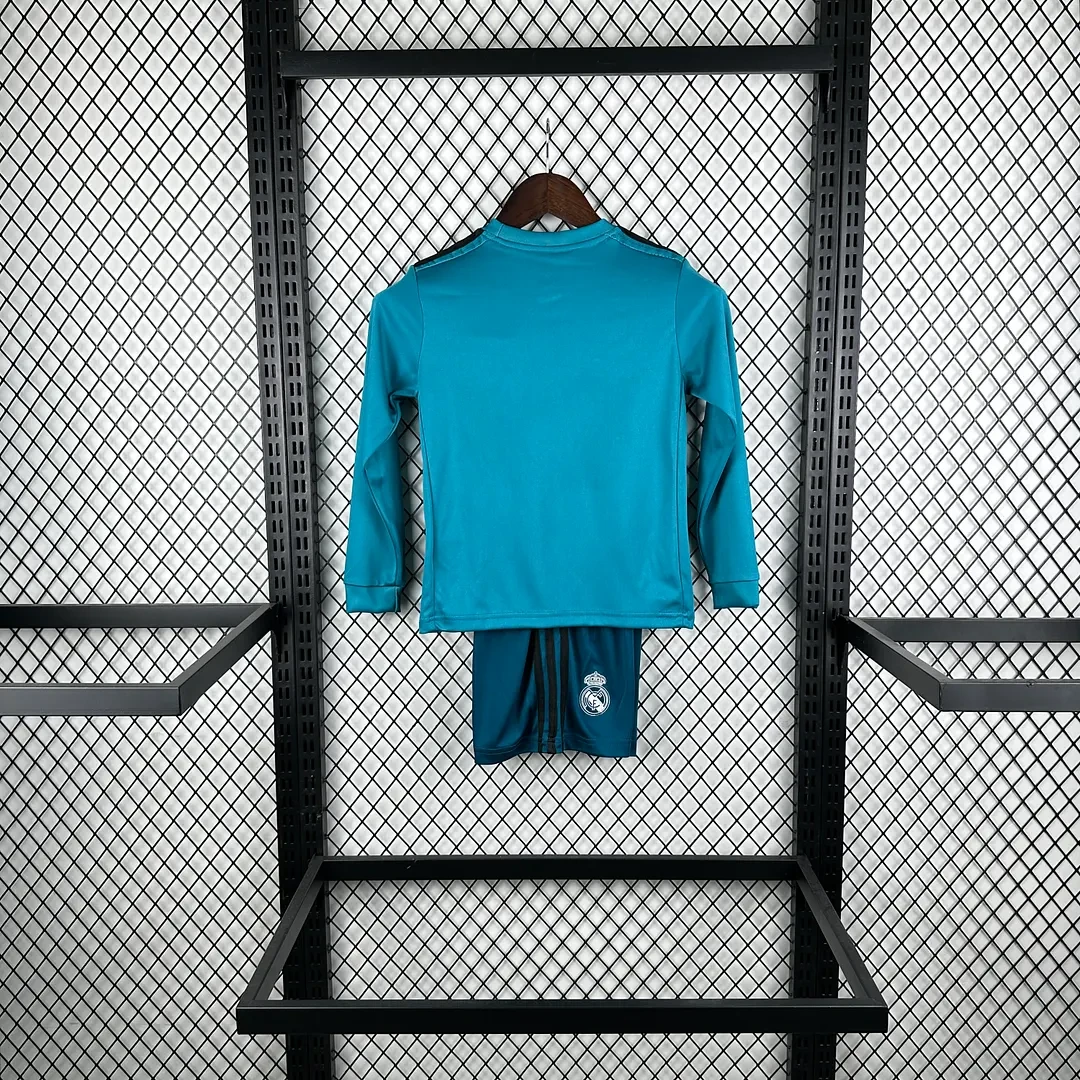2017/2018 Retro Lange mouw Real Madrid Derde Uit Voetbalshirt 1:1 Thaise kwaliteit Kindermaat - Afbeelding 2