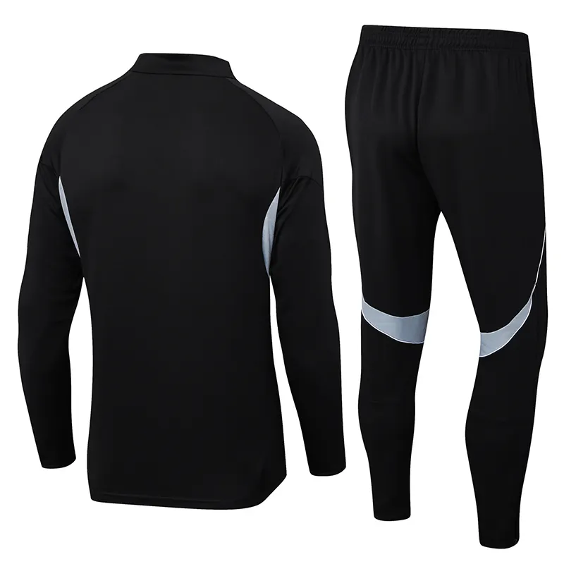 2025-2026 Real Madrid Noir Survêtement demi-zip Maillot de football Qualité thaï 1:1 Ensemble – Image 3