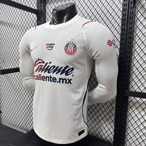 2026/2027 Lange mouw Spelersversie Chivas Uit Voetbalshirt 1:1 Thaise kwaliteit - Afbeelding 4