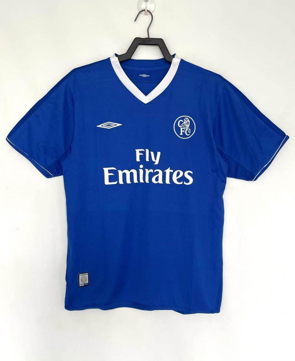 2003-2005 Ретро Chelsea Домашняя Футбольная футболка Тайское качество 1:1