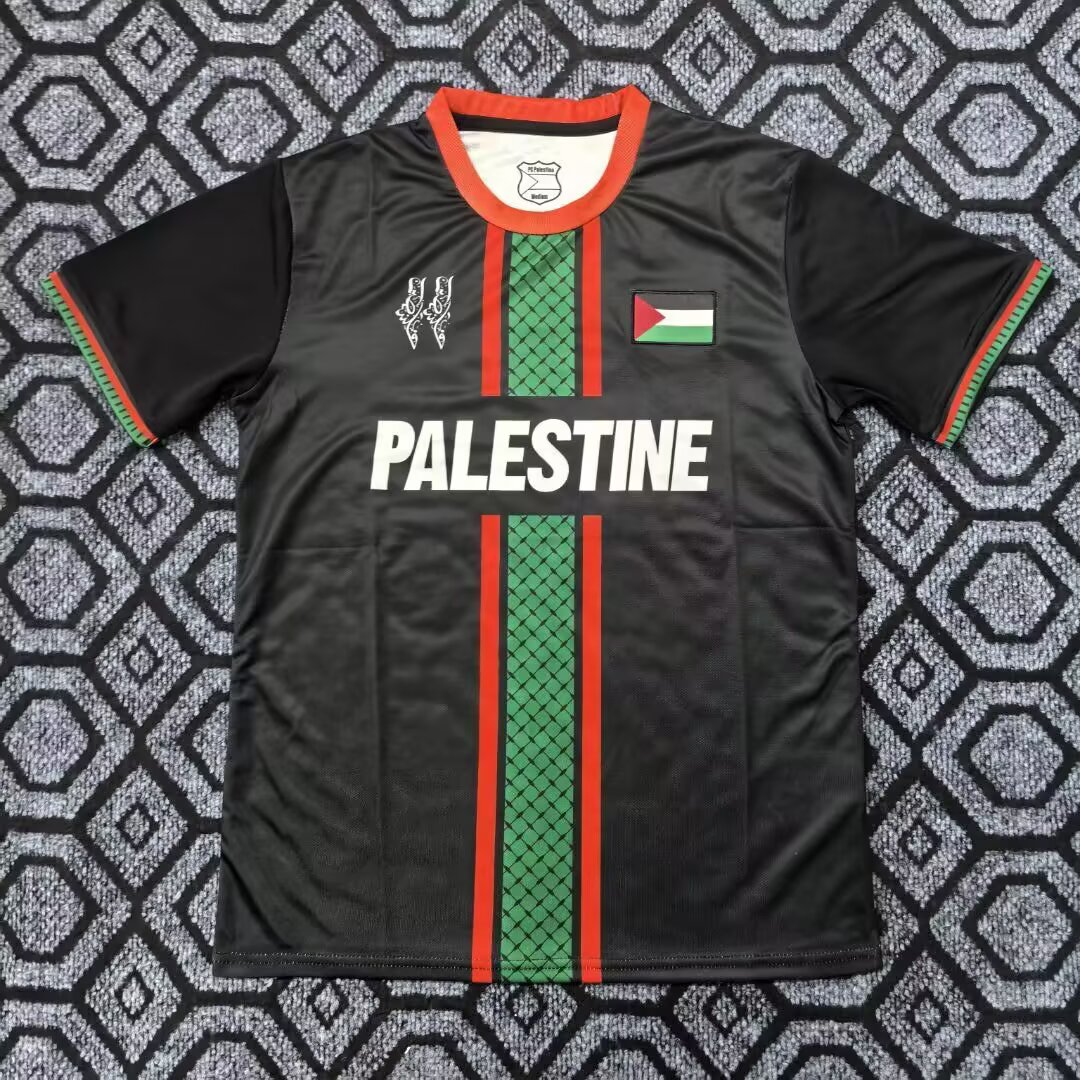 2025/2026 Palestino Black Football Shirt 1:1 Thai Quality