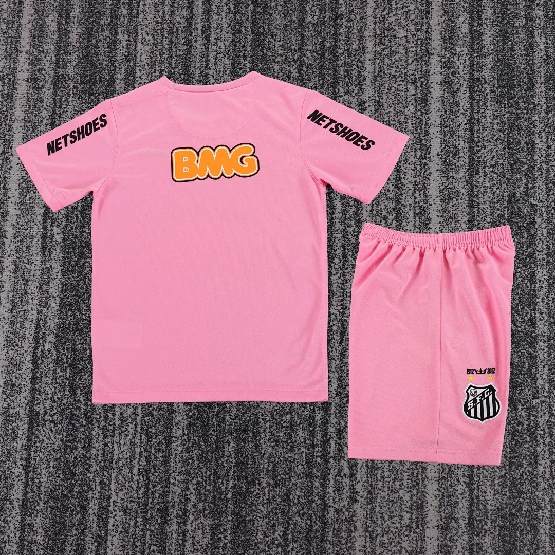 2012/2013 Retro Santos Pink Football Jersey 1:1 Thai Quality Kids Size - Image 3