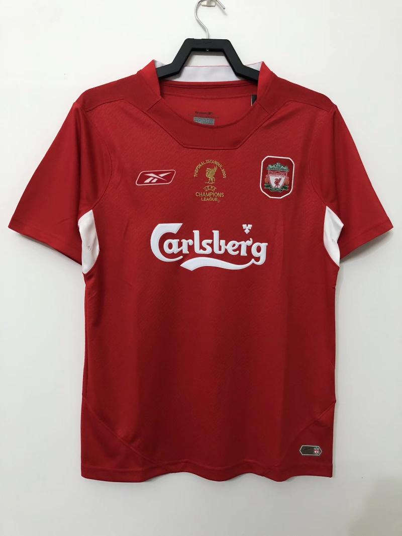 2004/2005 Retrô Liverpool Casa Camisa de futebol Qualidade tailandesa 1:1
