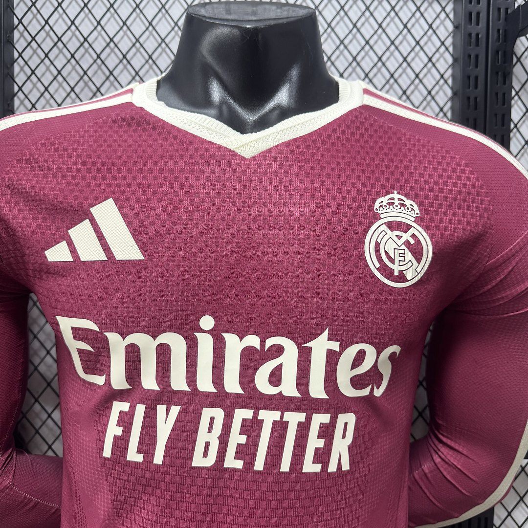 2026/2027 Long Sleeve Player Version Real Madrid Third Away Jersey 1:1 Thai Quality - Image 6