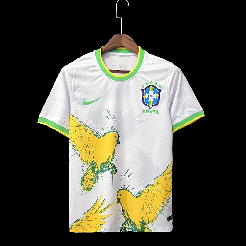 2022/2023 Brasil Branco Graffiti Edição Camisa de futebol Qualidade tailandesa 1:1