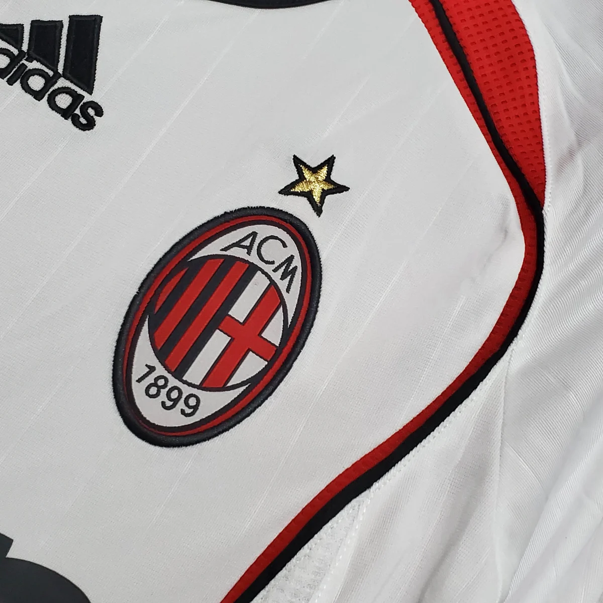 2006/2007 Retrô Manga longa AC Milan Fora Camisa de futebol Qualidade tailandesa 1:1 - Image 6