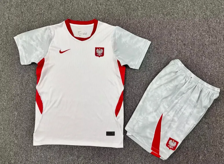 2026 Polska Reprezentacja Domowa Koszulka piłkarska Jakość tajska 1:1 Rozmiar dziecięcy