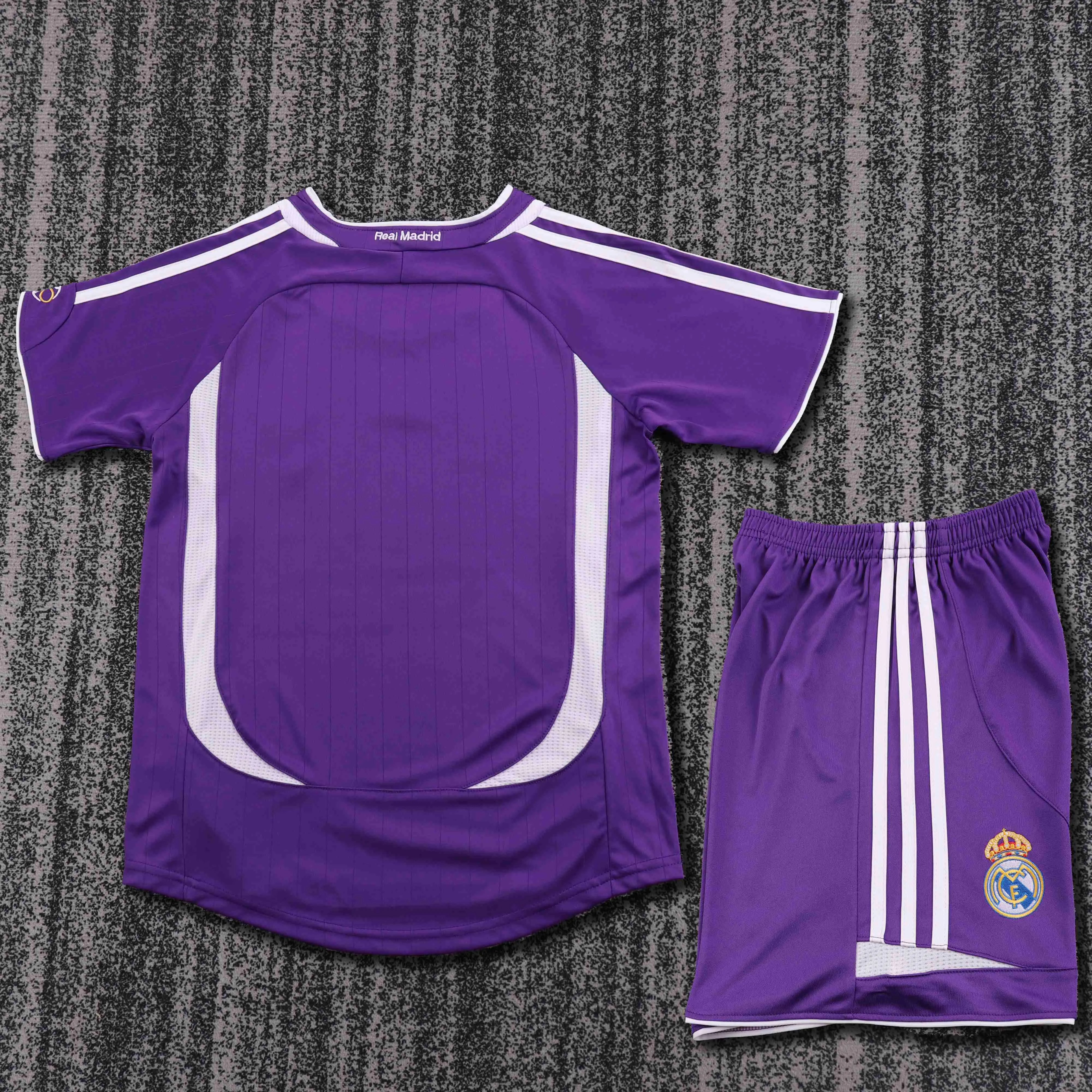 2006-2007 Retro Real Madrid Wyjazdowa Koszulka piłkarska Jakość tajska 1:1 Rozmiar dziecięcy - obrazek 2