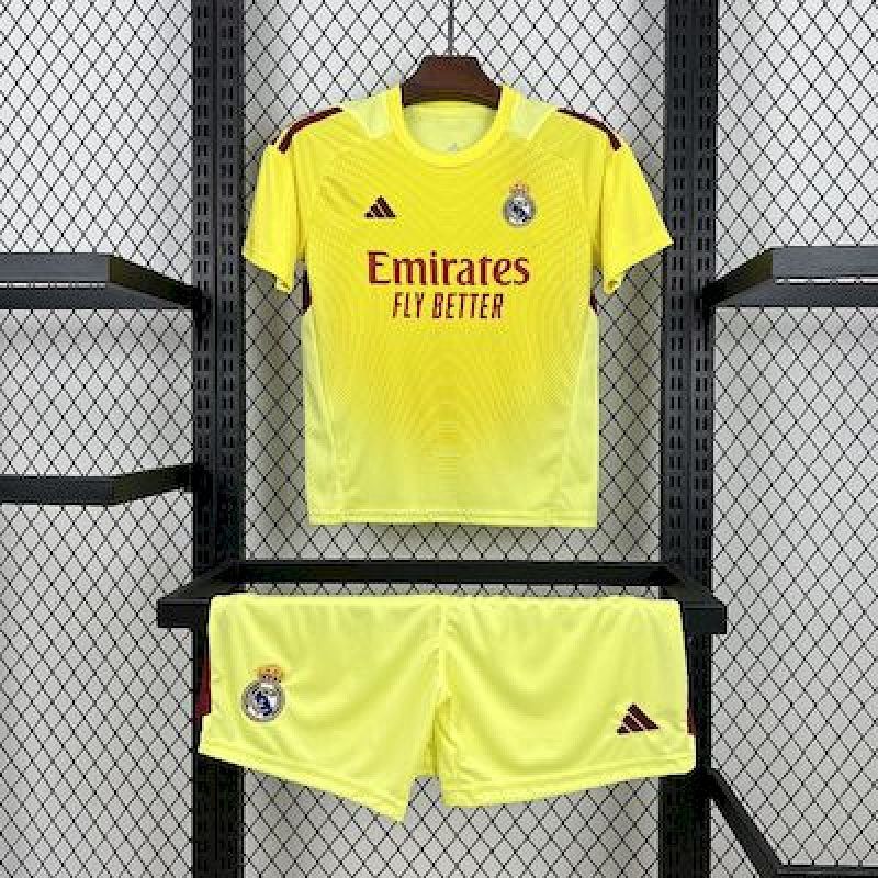 2025/2026 Real Madrid Bramkarz 01 Koszulka piłkarska Jakość tajska 1:1 Rozmiar dziecięcy
