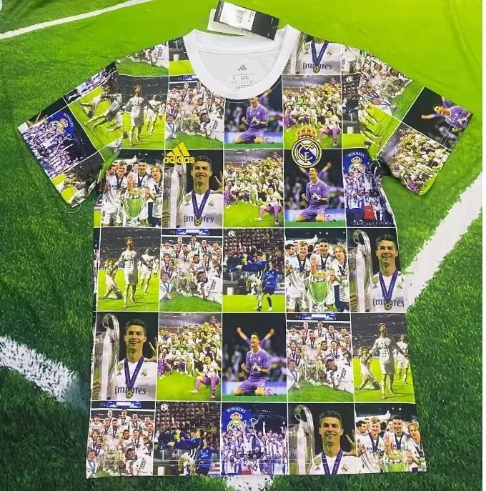 2025/2026 Real Madrid Ronaldo Campione Edizione Maglia da calcio Qualità thai 1:1