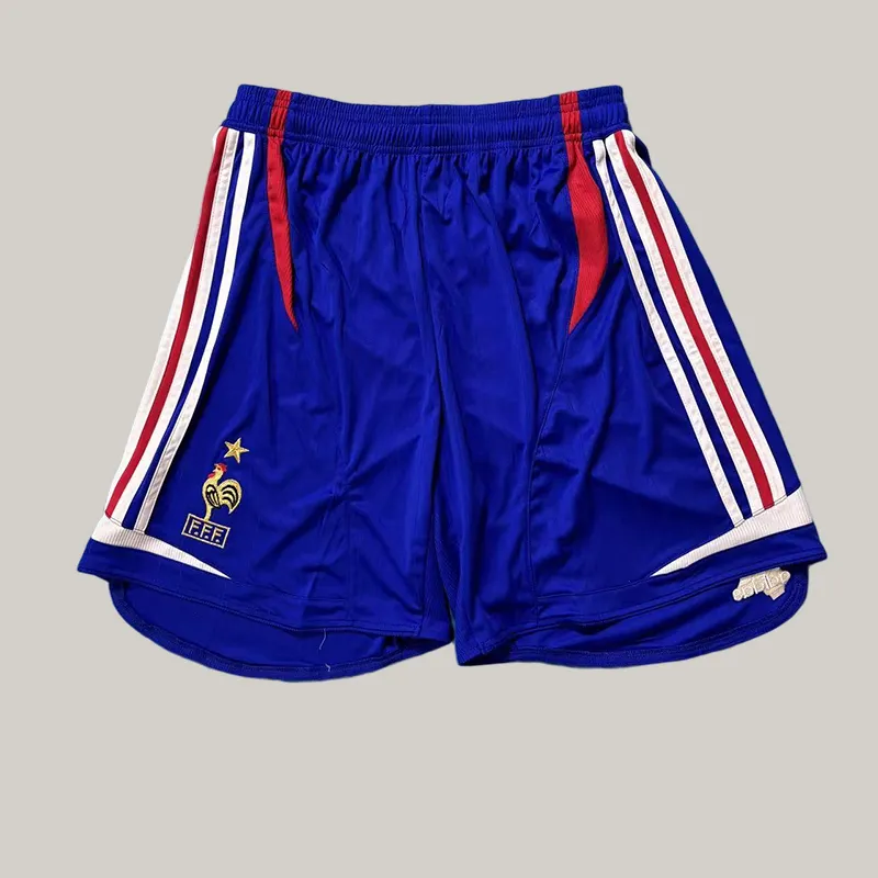 2006 Retrô França Casa Shorts Qualidade tailandesa 1:1