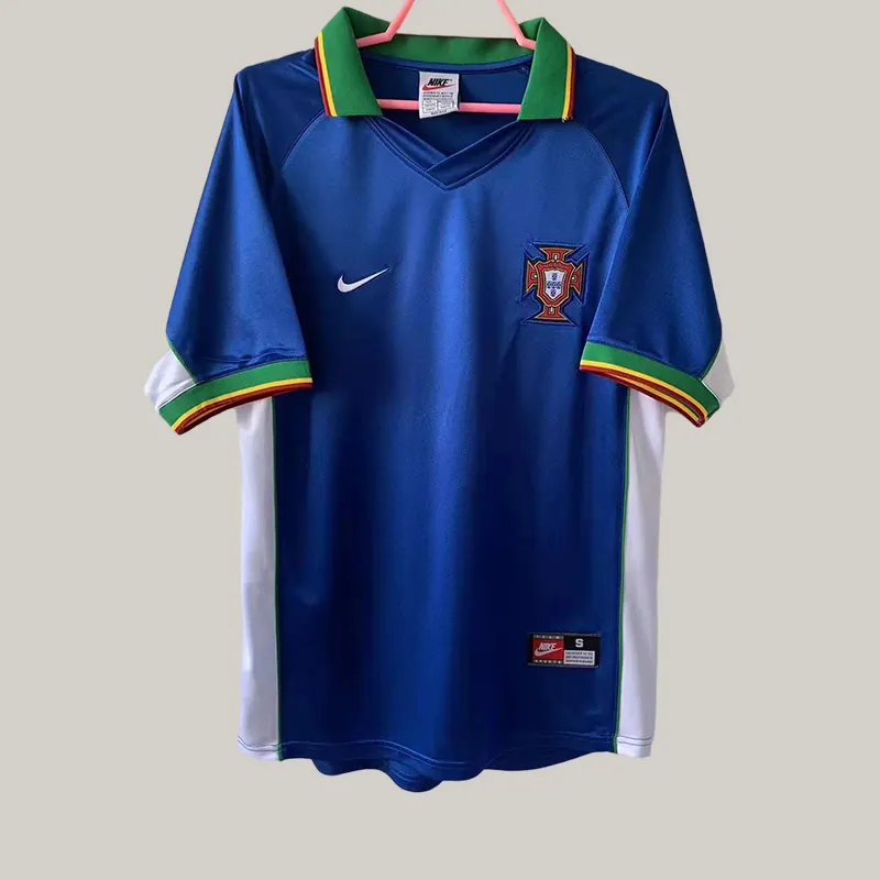 1998 Retro Portugal Uit Voetbalshirt 1:1 Thaise kwaliteit