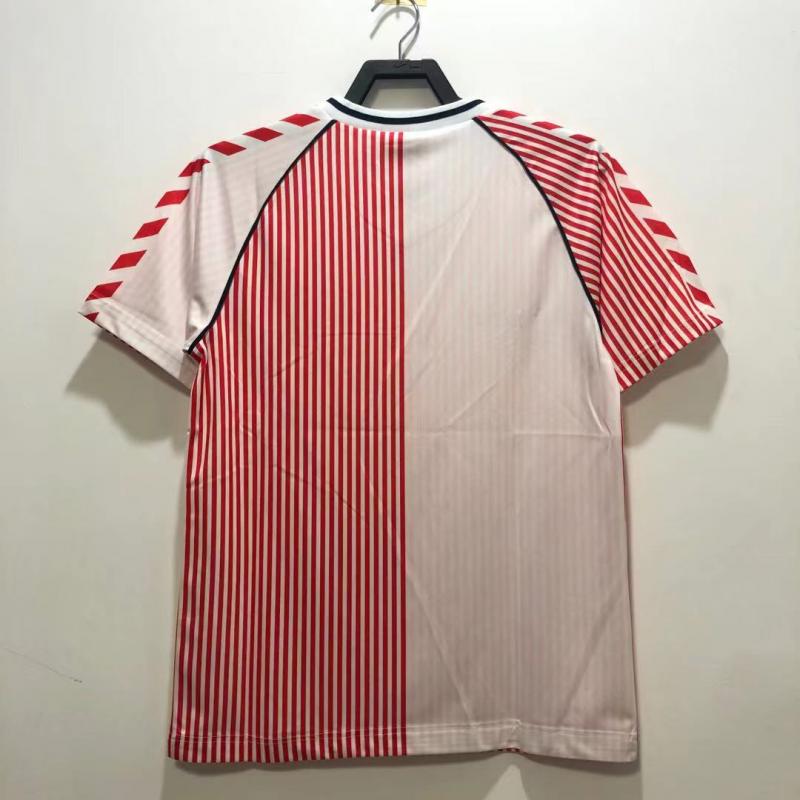 1986 Retro Denemarken Nationaal elftal Uit Voetbalshirt 1:1 Thaise kwaliteit - Afbeelding 2