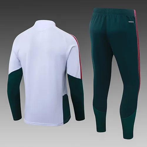 2026/2027 Real Madrid Blu Tuta mezza zip Bianco with Verde Maniche Maglia da calcio Qualità thai 1:1 Set - immagine 3