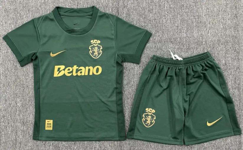 2026/2027 Sporting Lisbon 120th Anniversaire Maillot de football Maillot Qualité thaï 1:1 Taille enfant