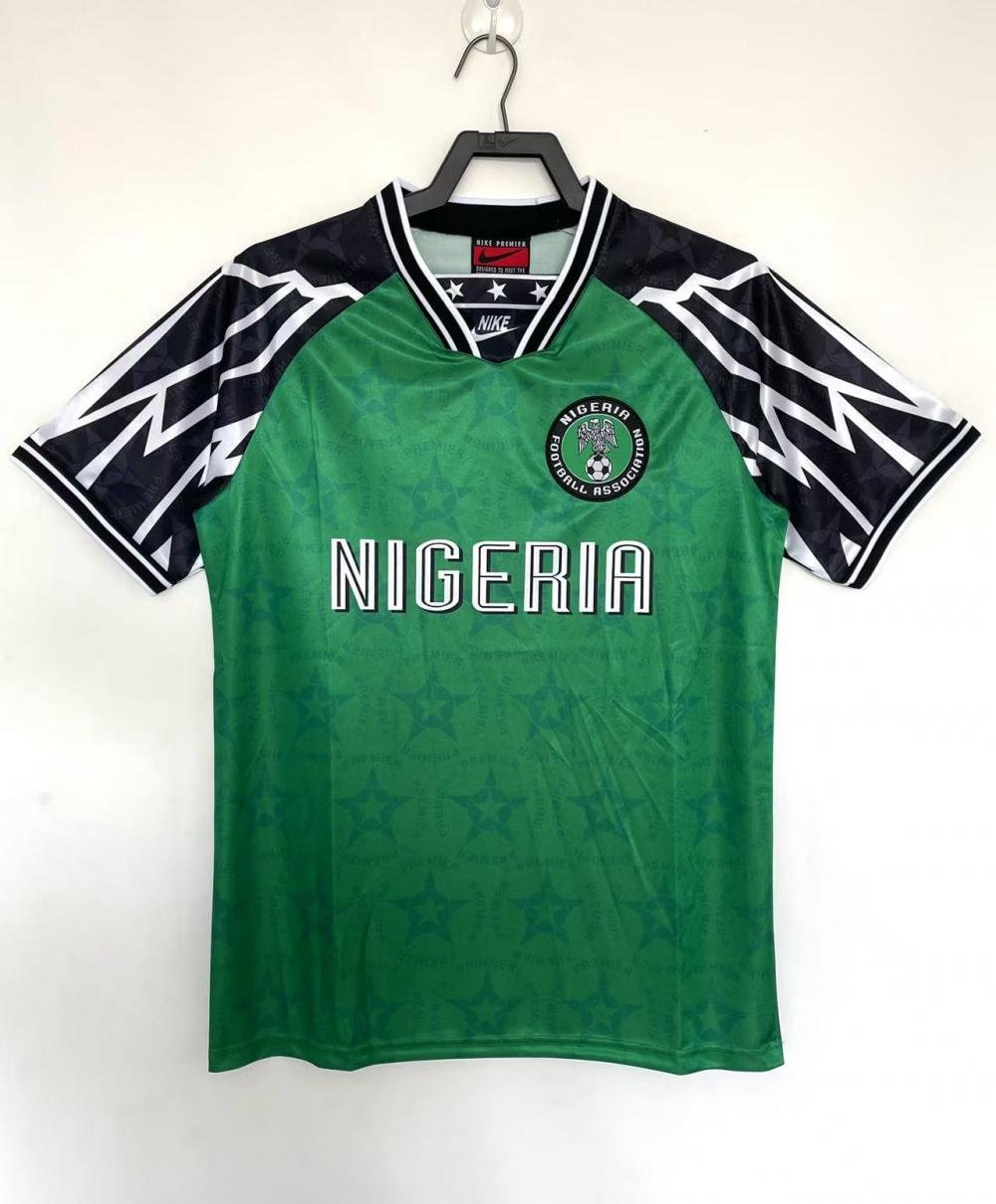 1994-1995 Retro Nijerya Milli takım İç saha Futbol forması 1:1 Tayland kalitesi