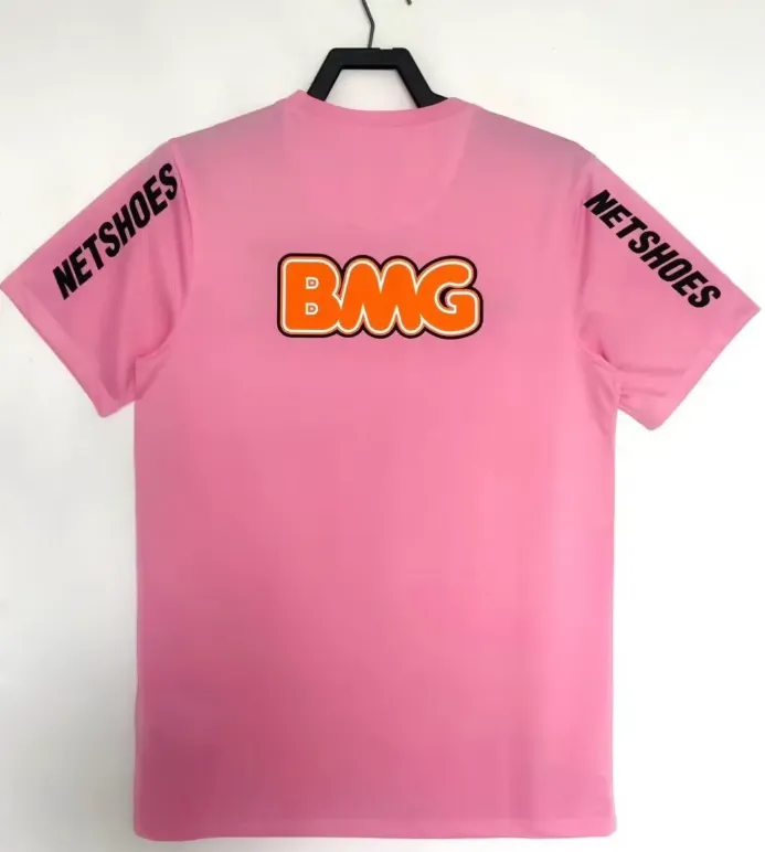 2012 Retro Santos Roze Voetbalshirt 1:1 Thaise kwaliteit - Afbeelding 2