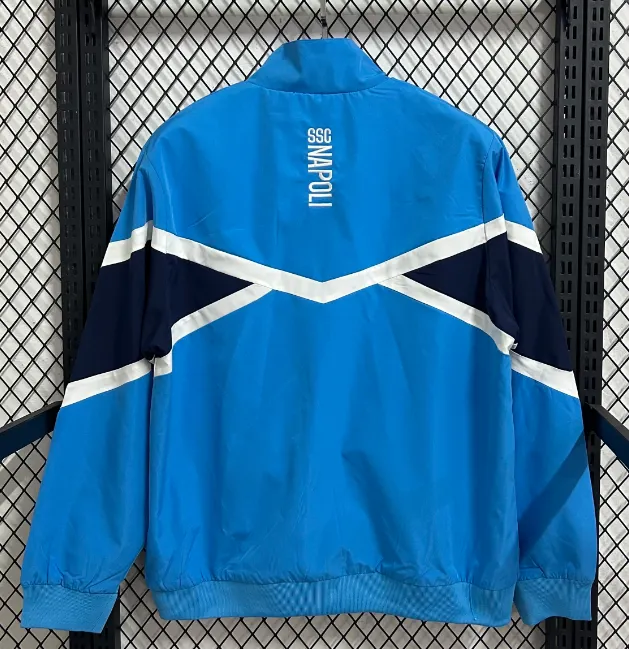 2025/2026 Napoli Azul e Azul Jaqueta corta-vento Camisa de futebol Qualidade tailandesa 1:1 - Image 2