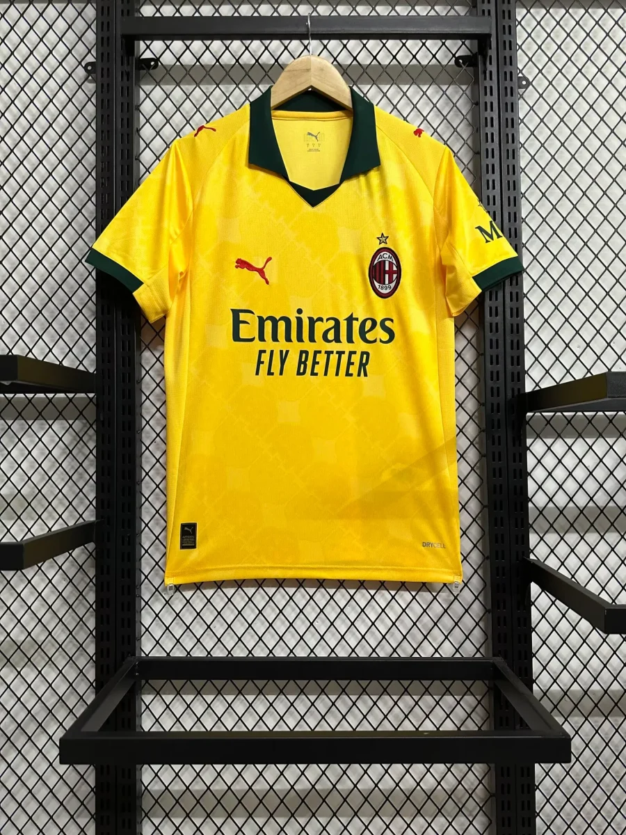 2025/2026 AC Milan Seconda Trasferta Giallo Maglia da calcio Qualità thai 1:1
