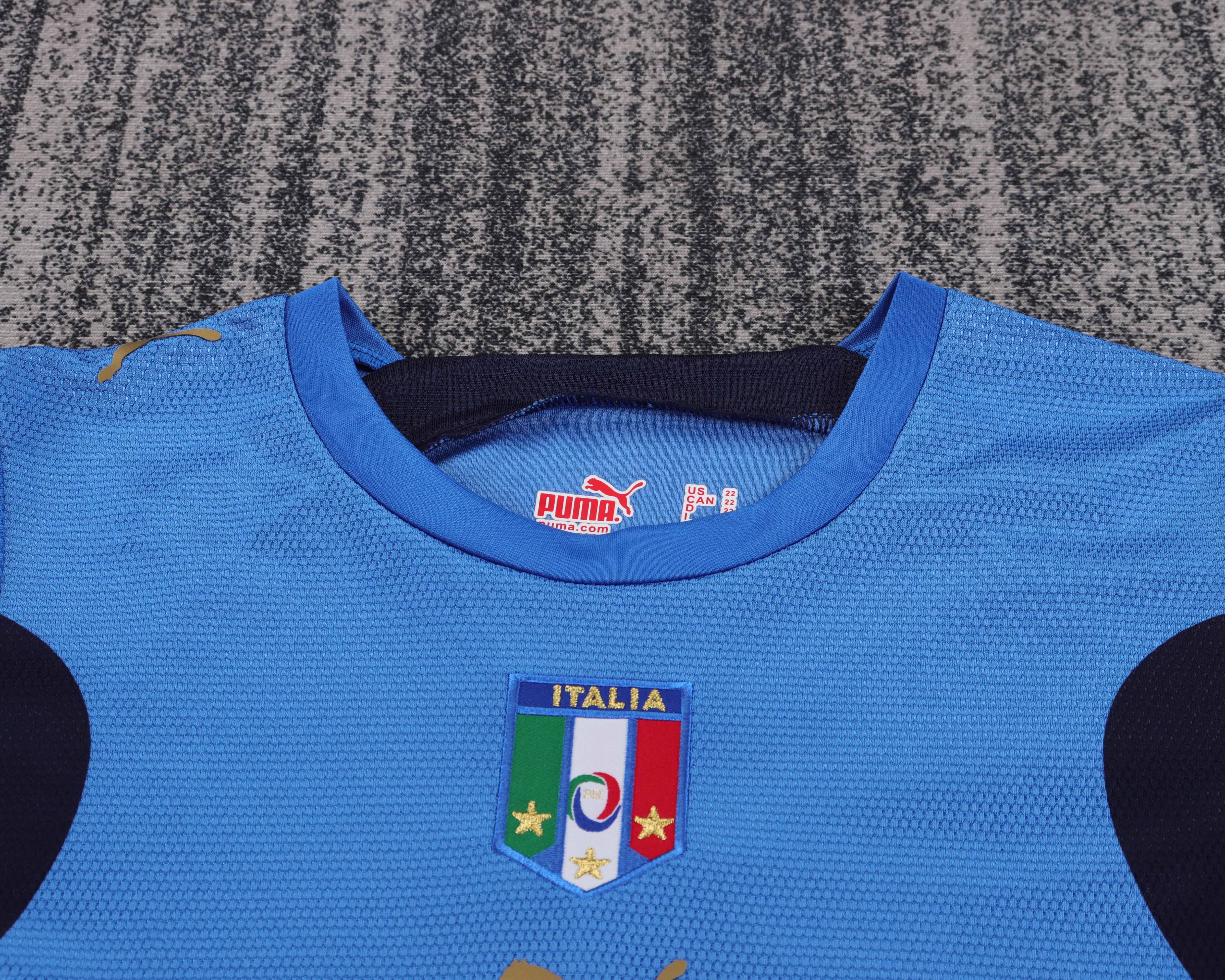 2006 Retro Italien Heim Fußballtrikot 1:1 Thai-Qualität Kindergröße – Bild 3