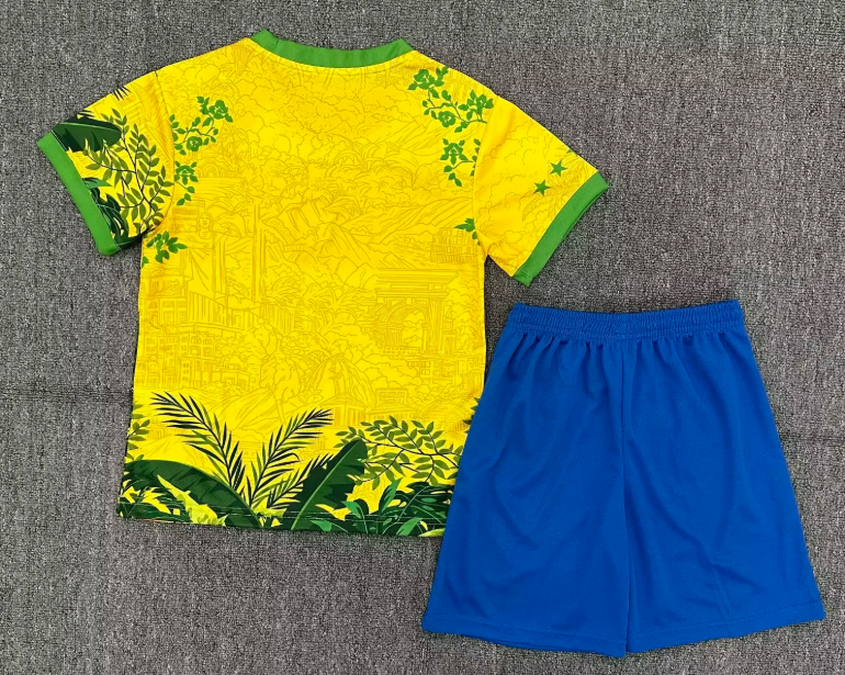 2026/2027 Brasil Edição especial Camisa de futebol Qualidade tailandesa 1:1 Tamanho infantil - Image 3