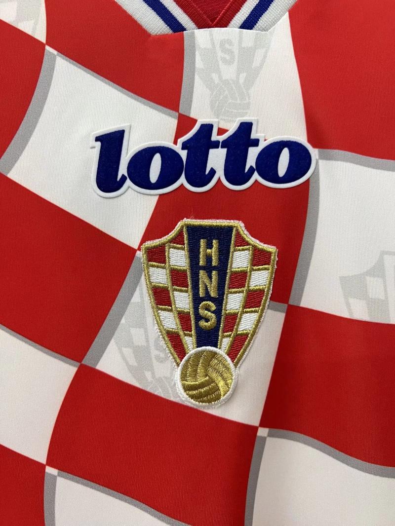 1998 Rétro Croatie Équipe nationale Domicile Maillot de football Qualité thaï 1:1 – Image 5