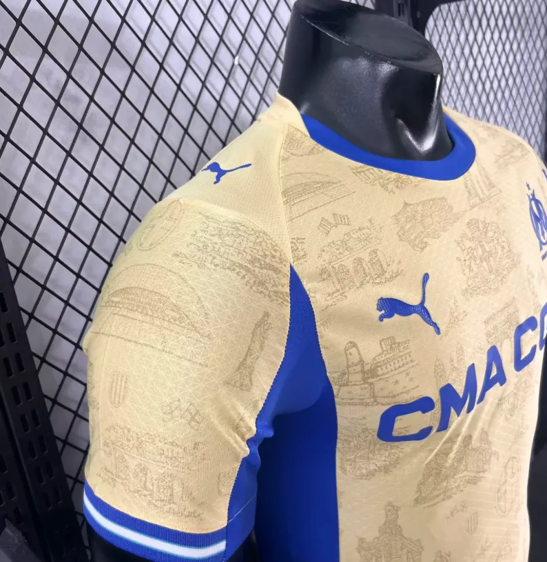 2025/2026 Versión jugador Olympique de Marseille Cuarta Visitante Camiseta de fútbol Calidad tailandesa 1:1 - Imagen 4