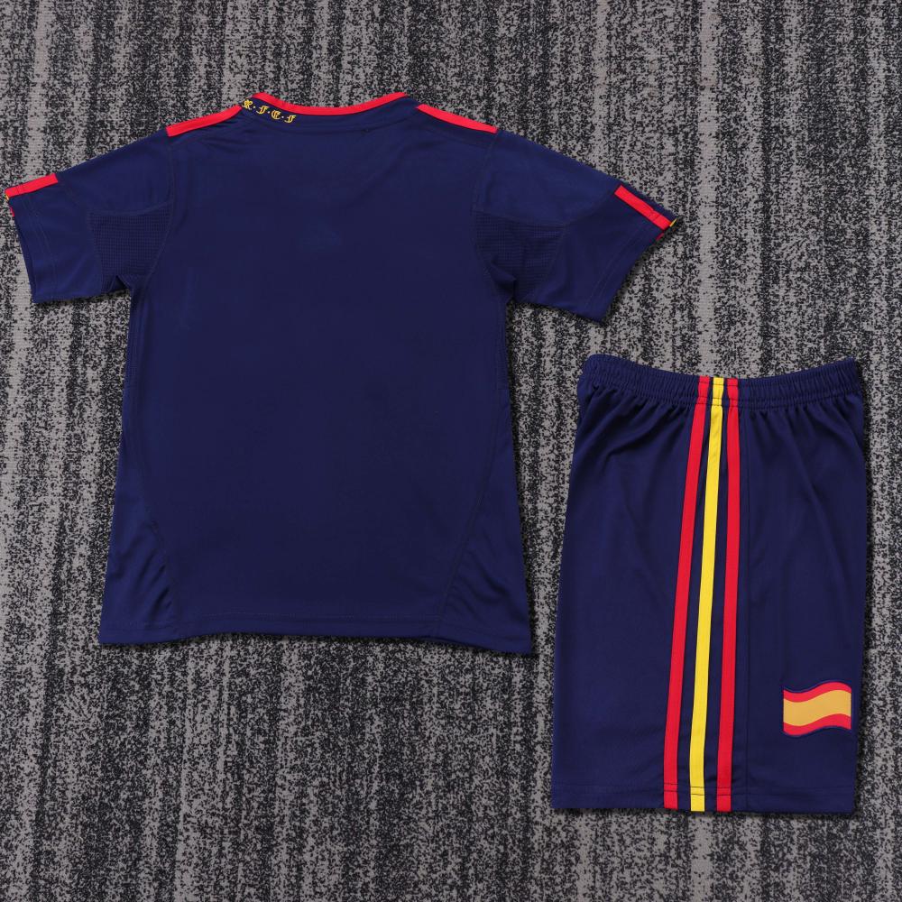 2010 Rétro Espagne Extérieur Maillot de football Qualité thaï 1:1 Taille enfant – Image 2