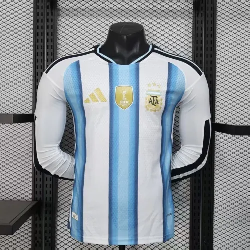 2026-2027 Long Sleeve Player Version Argentina Home Jersey 1:1 Thai Quality