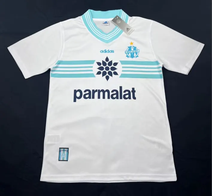 1996-1997 Retro Olympique de Marseille İç saha Futbol forması 1:1 Tayland kalitesi