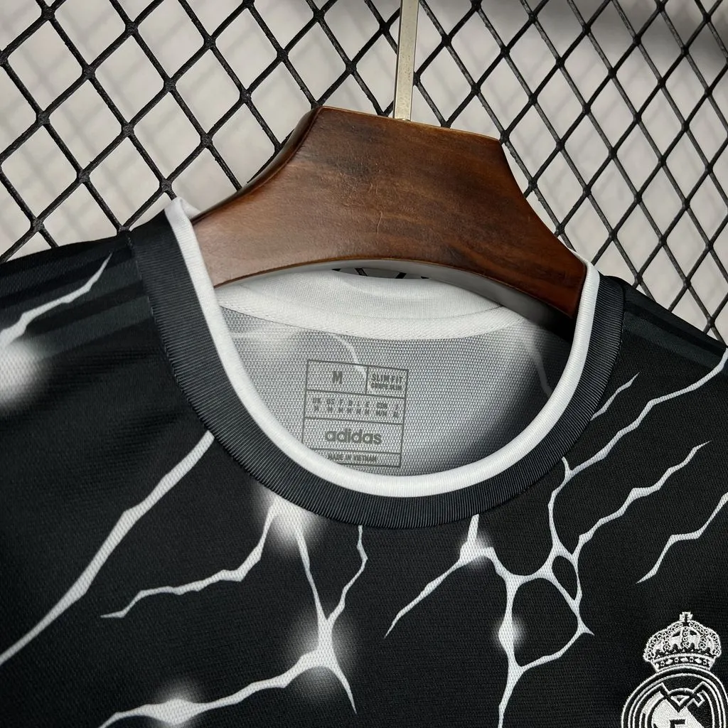 2024/2025 Real Madrid Edição especial Preto Camisa Qualidade tailandesa 1:1 - Image 5