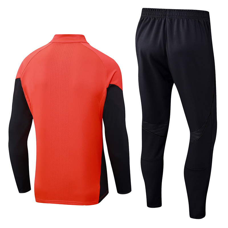 2025/2026 Bayern Munich Halbreißverschluss-Trainingsanzug Orange Fußballtrikot 1:1 Thai-Qualität Set – Bild 2
