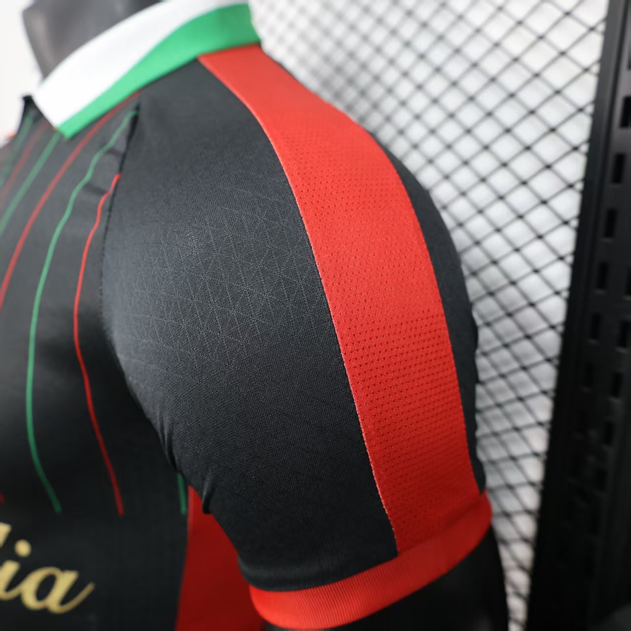 2025/2026 Spielerversion Palestino Sonderedition Schwarz Fußballtrikot 1:1 Thai-Qualität – Bild 7