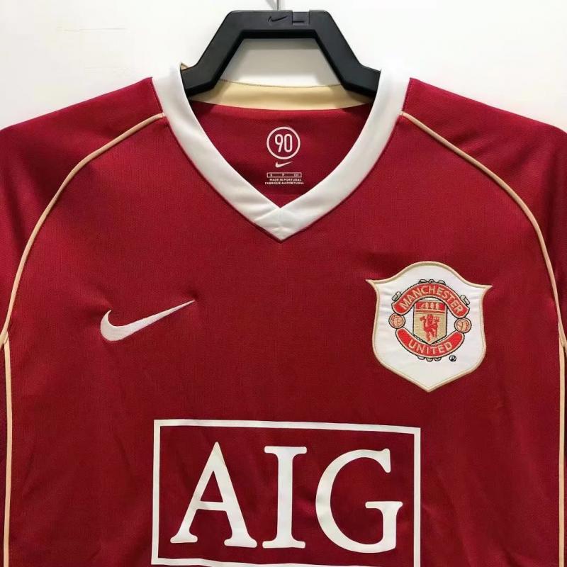 2006/2007 Retro Long Sleeve Manchester United Home Football Shirt 1:1 Thai Quality - Image 3