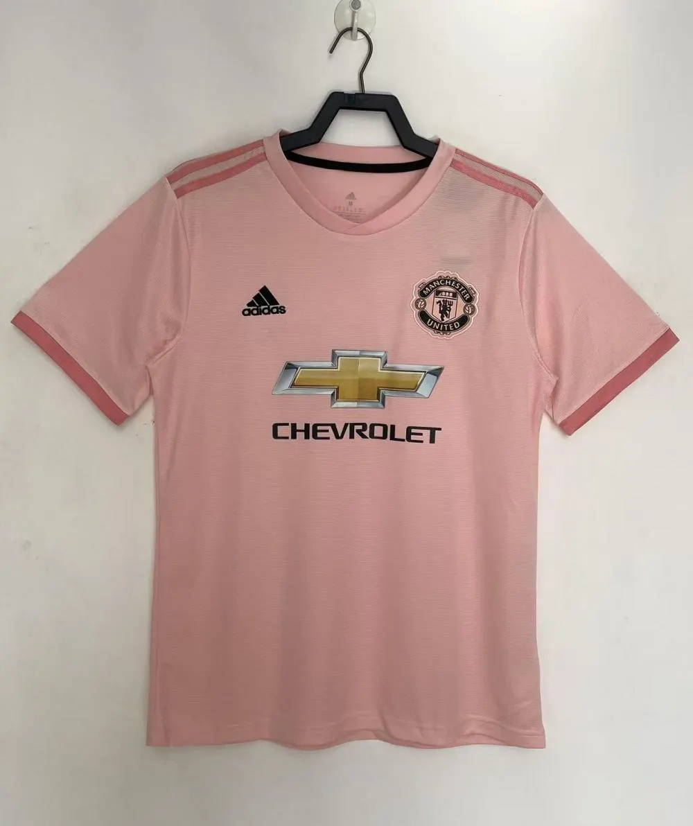 2018-2019 Ретро Manchester United Гостевая Футбольная футболка Тайское качество 1:1