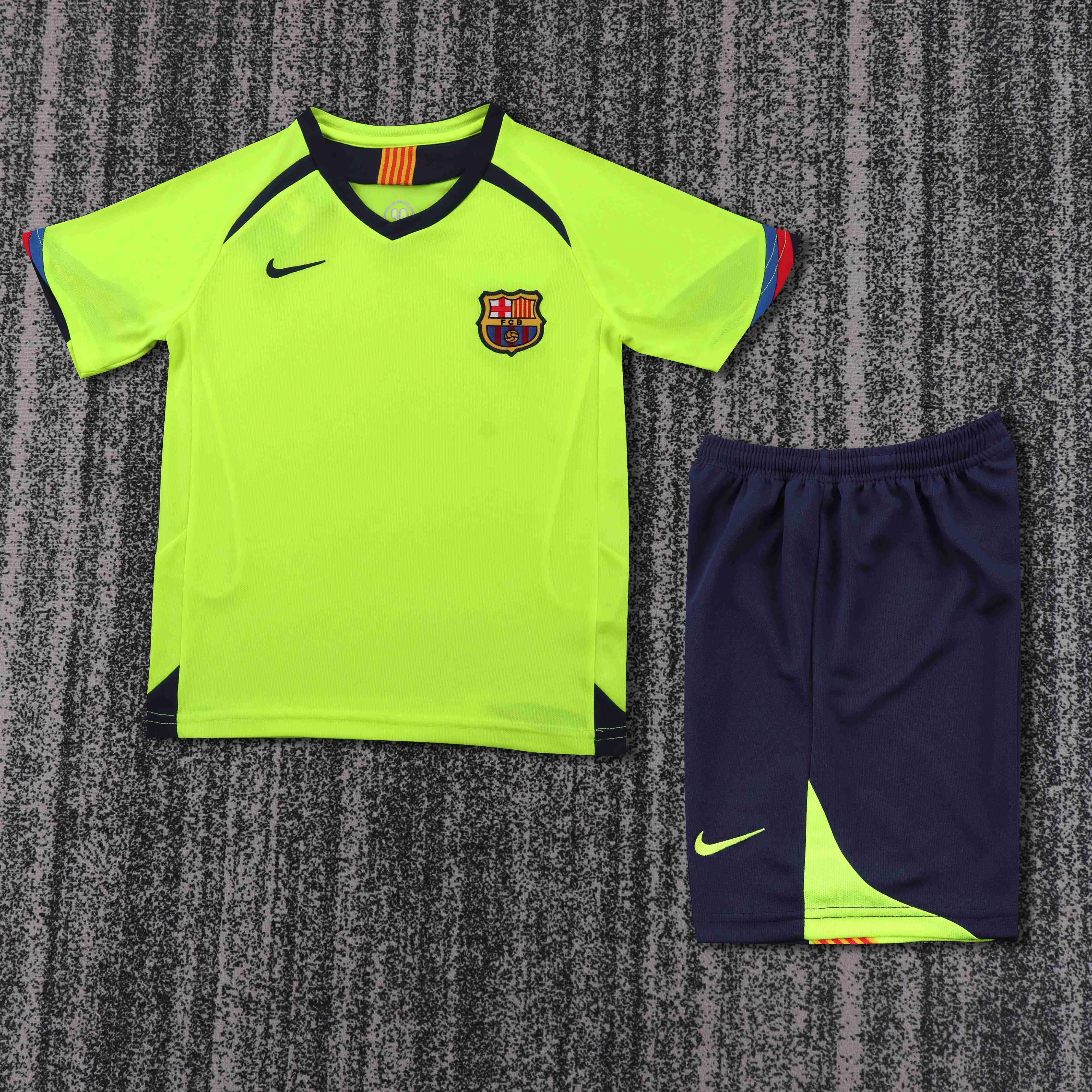 2005-2006 Retro Barcelona Trasferta Maglia da calcio Qualità thai 1:1 Taglia bambino