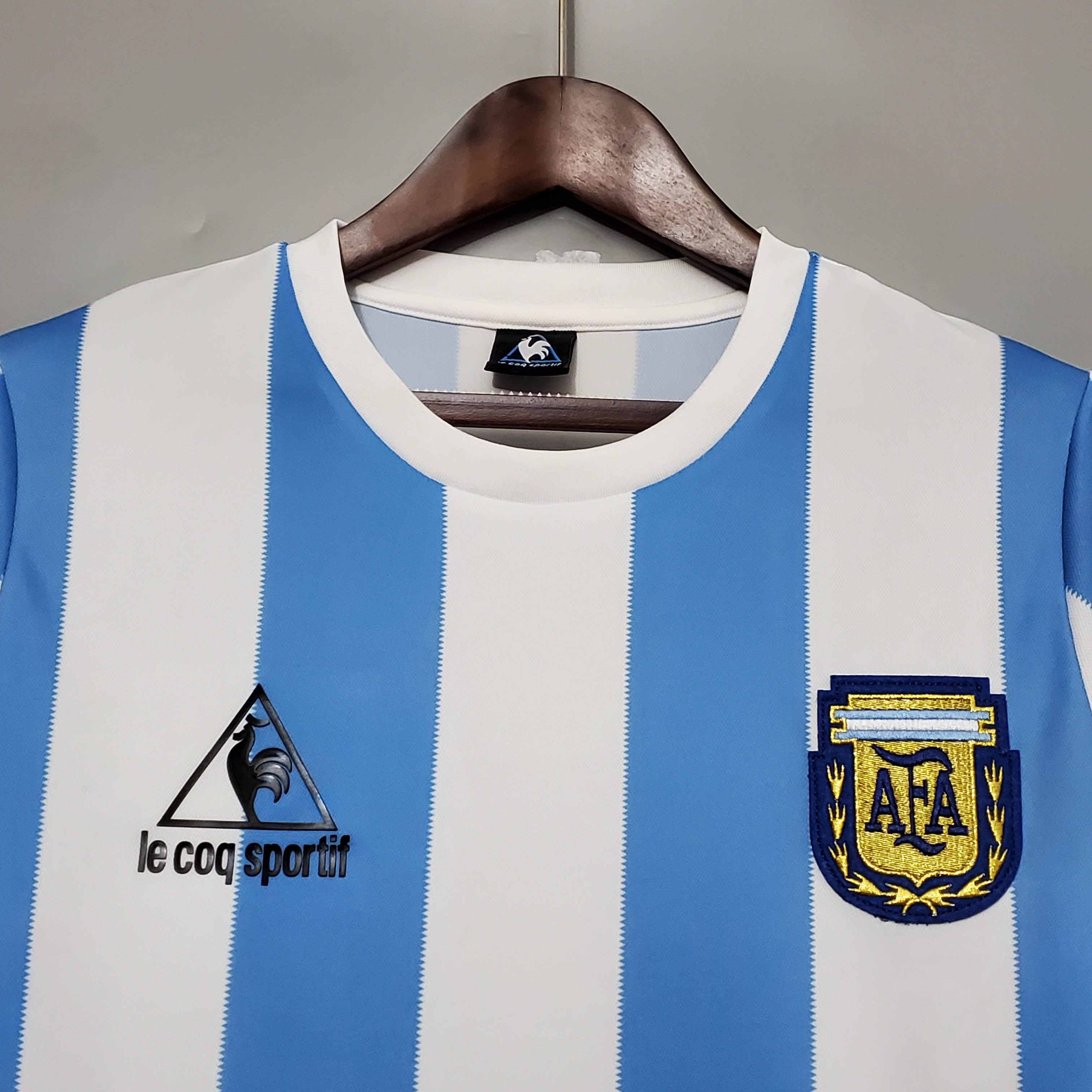 1986 Retro Argentinië Nationaal elftal Thuis Shirt - Afbeelding 3