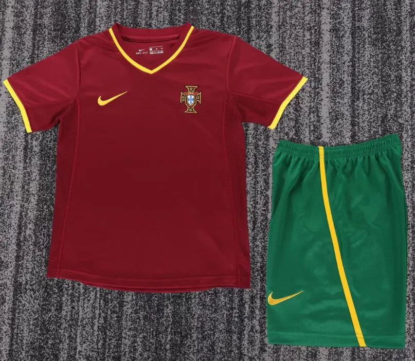 2000 Retro Portogallo Casa Maglia da calcio Qualità thai 1:1 Taglia bambino