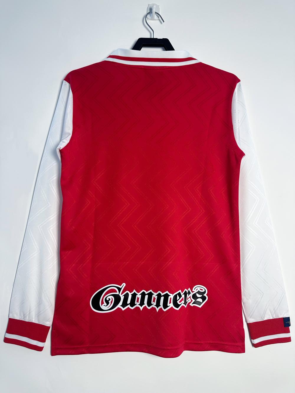 1996-1997 Ретро Длинный рукав Arsenal Домашняя Футбольная футболка Тайское качество 1:1 — изображение 2