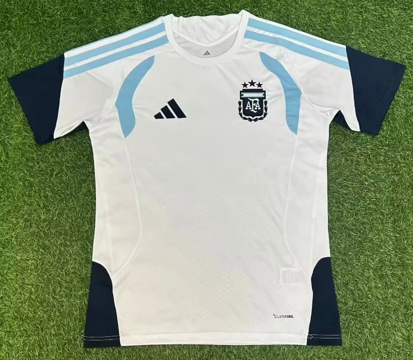 2026-2027 Argentinien Trainingsanzug Weiß Fußballtrikot 1:1 Thai-Qualität