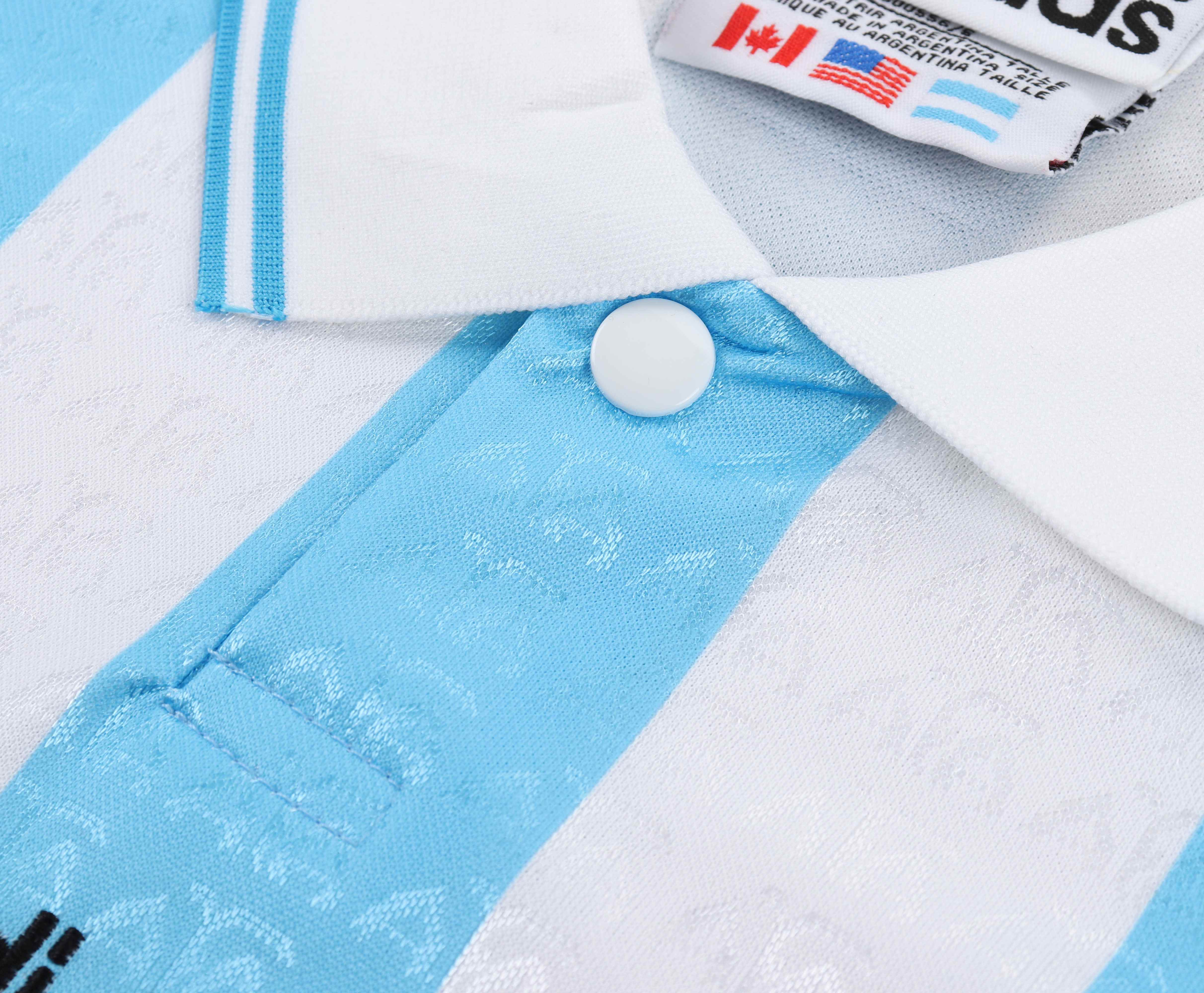 1994 Retro Argentinië Nationaal elftal Thuis Shirt Kindermaat - Afbeelding 5