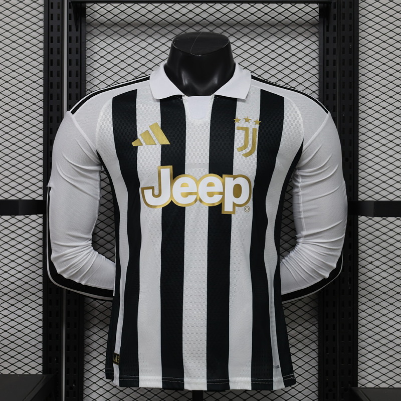 2026/2027 Long Sleeve Player Version Juventus Home Football Shirt 1:1 Thai Quality