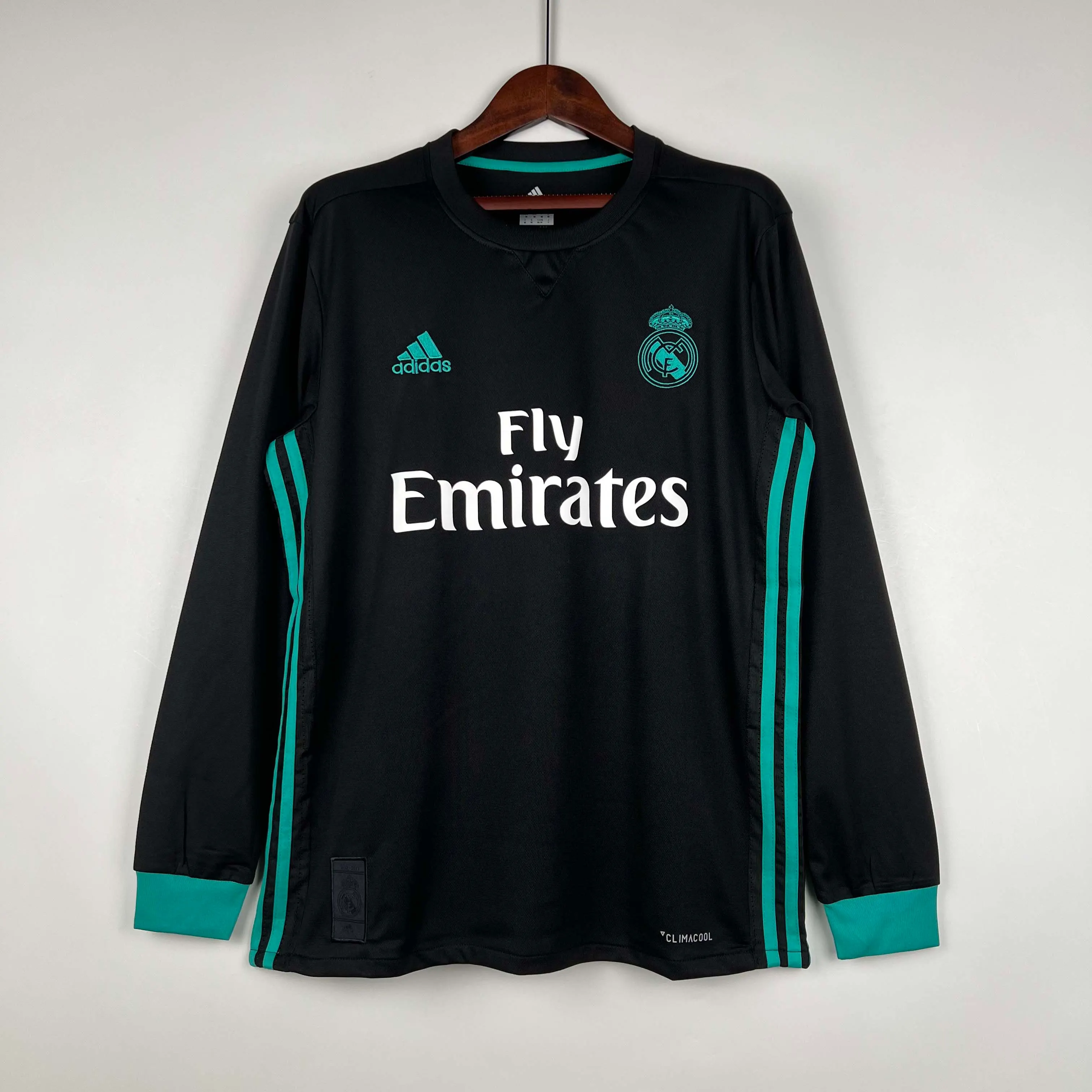 2017/2018 Rétro Manches longues Real Madrid Extérieur Maillot de football1:1 Qualité thaï