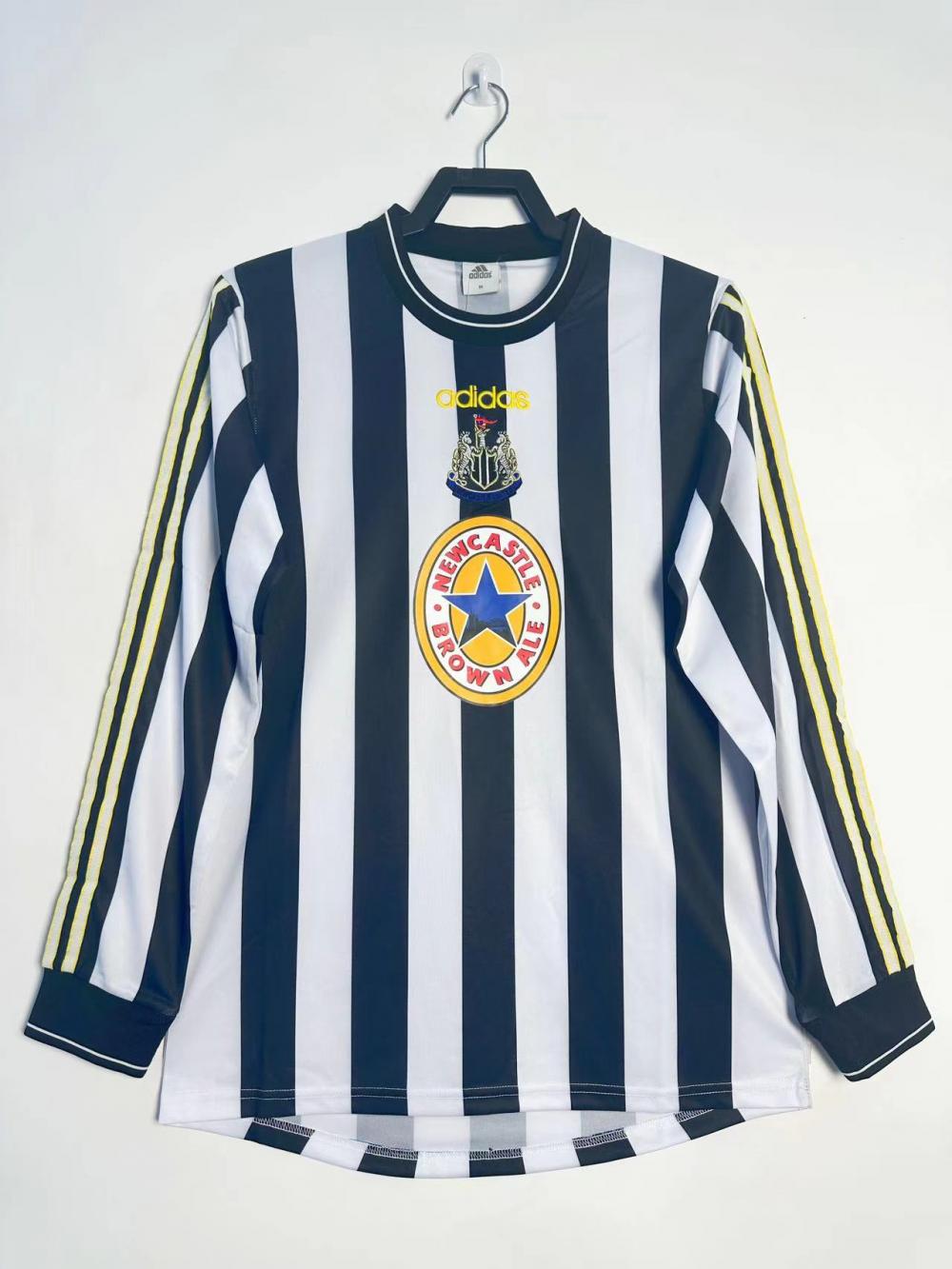 1997-1999 Retro Długi rękaw Newcastle United Domowa Koszulka piłkarska Jakość tajska 1:1