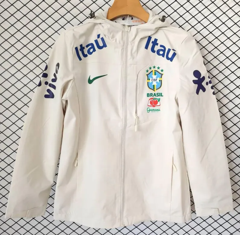 2026/2027 Brazil Windbreaker White 01 Football Jersey 1:1 Thai Quality
