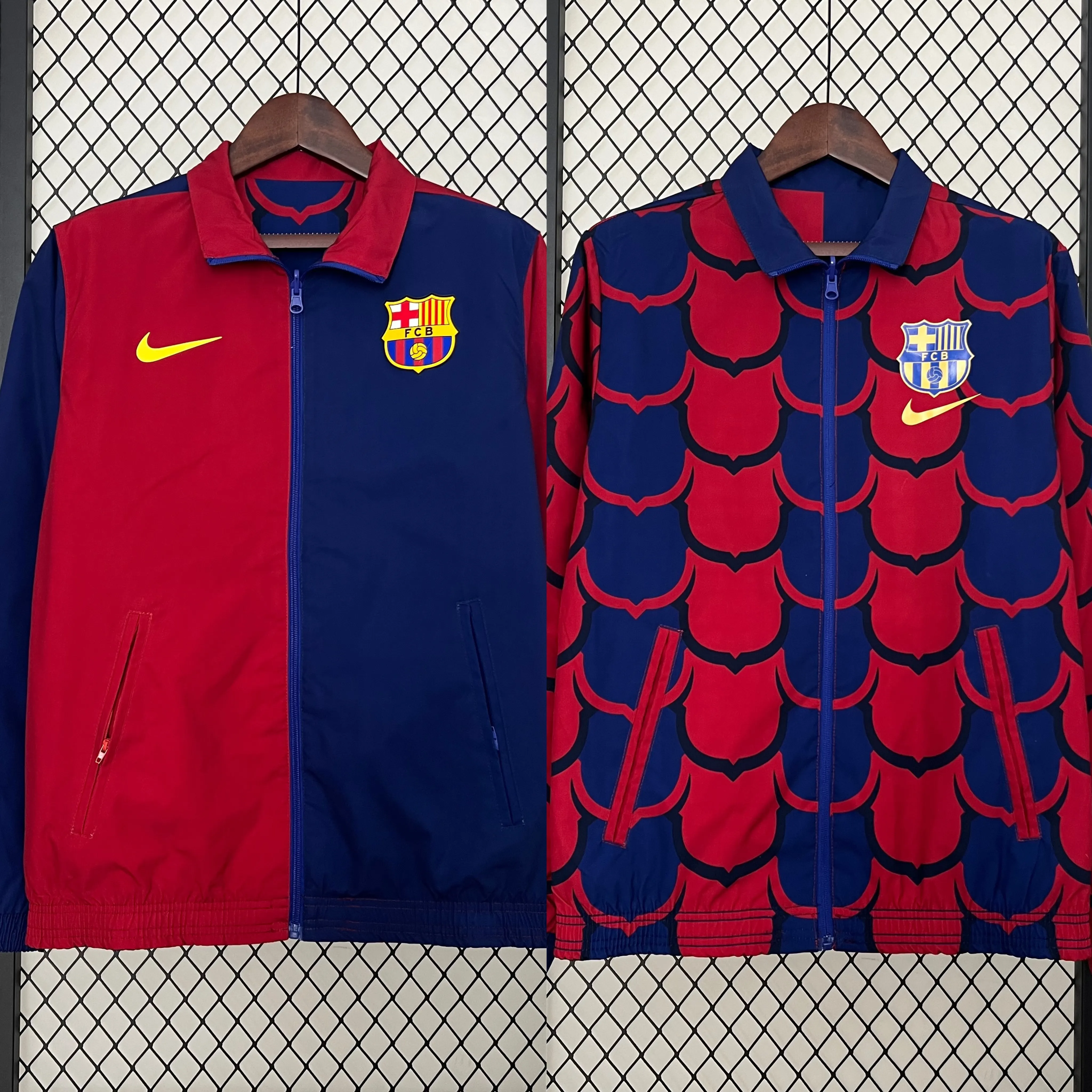 2025/2026 Barcelona Wendbar Windjacke Fußballtrikot 1:1 Thai-Qualität 06