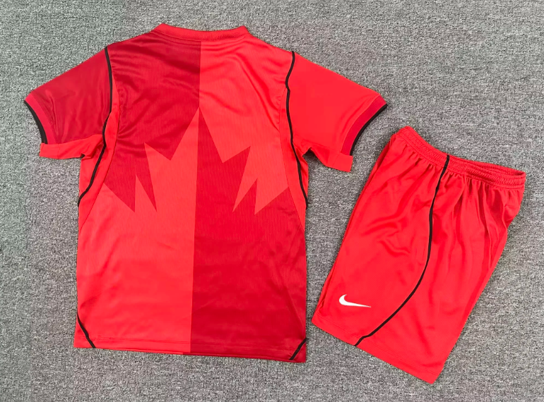 2026 Canadá Seleção Casa Camisa de futebol Qualidade tailandesa 1:1 Tamanho infantil - Image 2