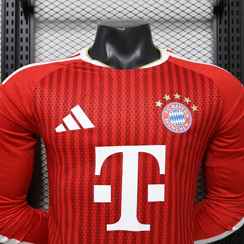 2026/2027 Lange mouwen Spelersversie Bayern Munich Thuis Voetbalshirt 1:1 Thaise kwaliteit - Afbeelding 3